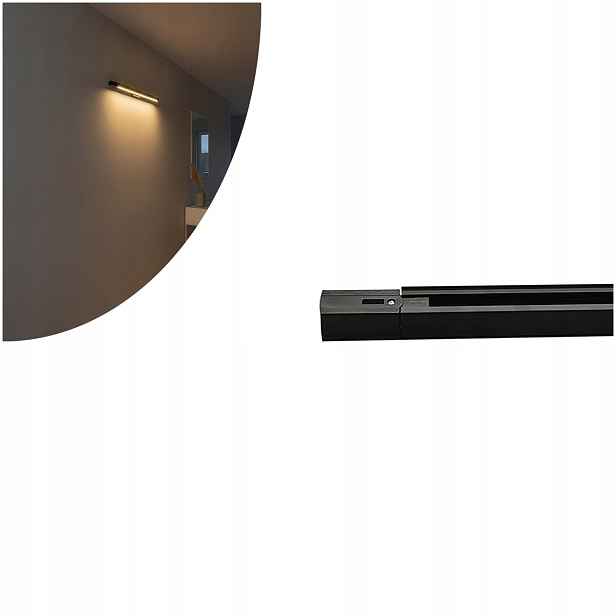 Kolejnicový kabel Tracer 3F 1 m černý pro kolejové osvětlení Tk Lighting