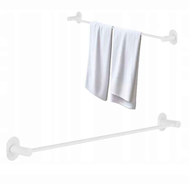 Koupelnový věšák Miri samolepicí/šroubovací montáž, 61 cm, bílý