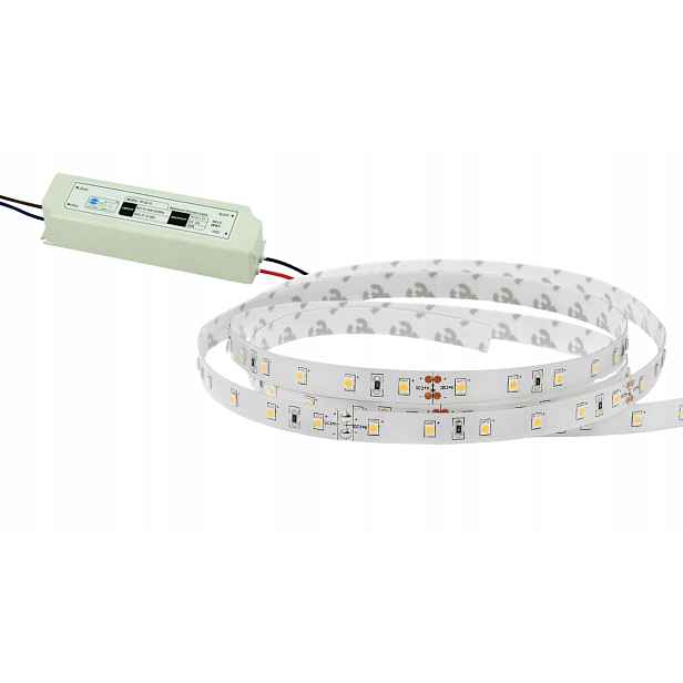 Sada osvětlení Vodotěsný Led pásek 12V neutrální IP65 5 m, napájecí zdroj