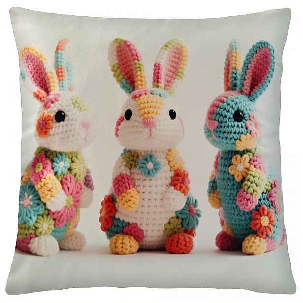 Velikonoční povlak na polštář BUNNY AMI V. 40x40 cm Mybesthome