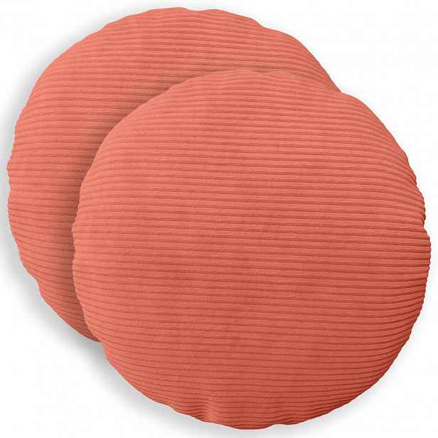 vidaXL Povlak na polštář 2 pcs HEERLEN Červená oranžová Ø 40 cm