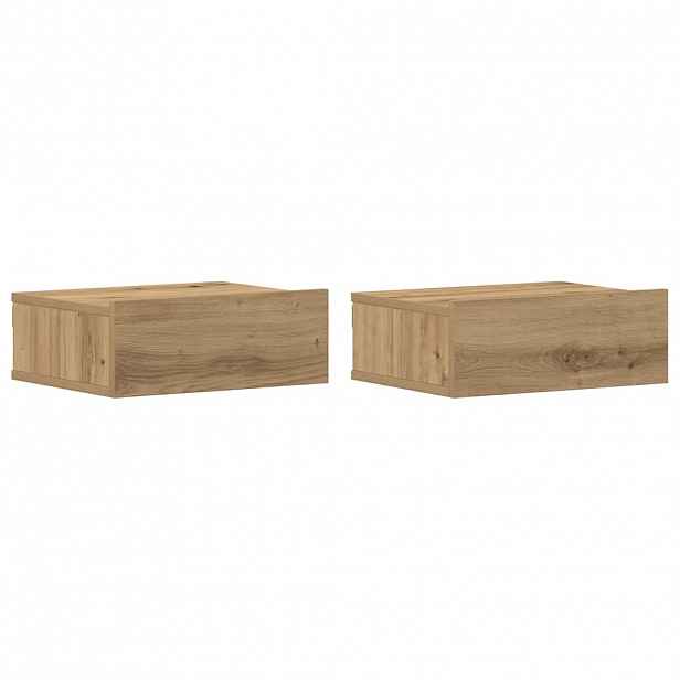 vidaXL Závěsné noční stolky 2 ks řemeslný dub 40x32x15 cm