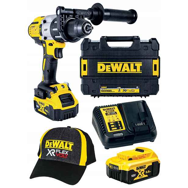 Aku Šroubovák Dewalt DCD996P2 příklep 18V 2x5Ah 95N Bl bonus čepice