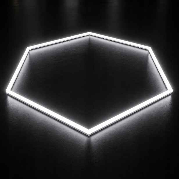 Hexagon 1 černý stropní svítidlo Led 42W 6500K 92x79 Cm garážová dílna 1 ks