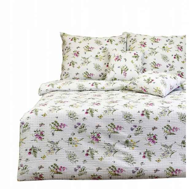Sada Povlečení Kůra 140x200 2x70/80 Polní Květiny Elegantní