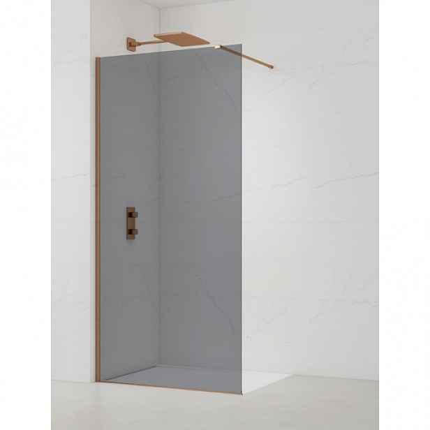 Sprchová zástěna SAT Walk-in 120 cm broušený rose gold SATBWI120KSPRRG