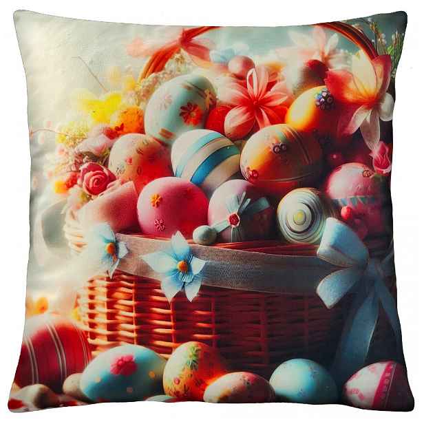 Velikonoční povlak na polštář EASTER EGGS VI. 40x40 cm Mybesthome