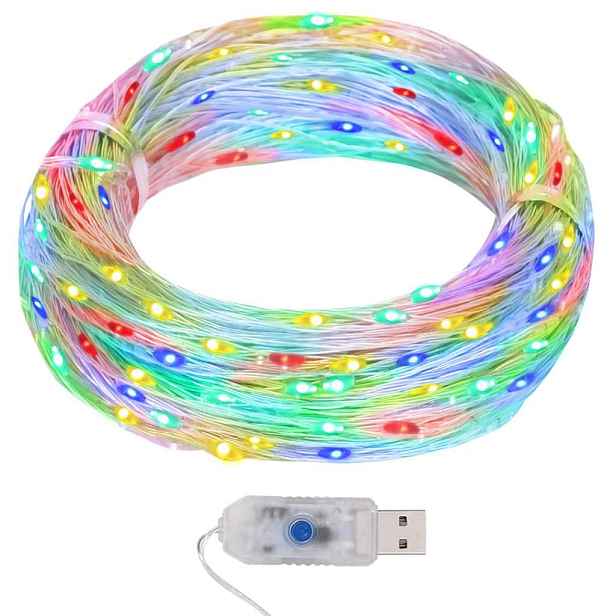 vidaXL Světelný řetěz s mikro LED 40 m 400 LED barevný 8 funkcí