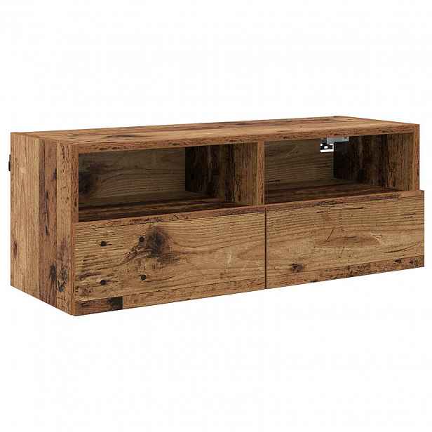 vidaXL TV wall cabinet 80 x 30 x 30 cm Staré dřevo Kompozitní dřevo
