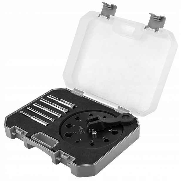 Diamantové vrtáky 5-12 mm s vodicí lištou, sada 6 ks Neo Tools 55-541