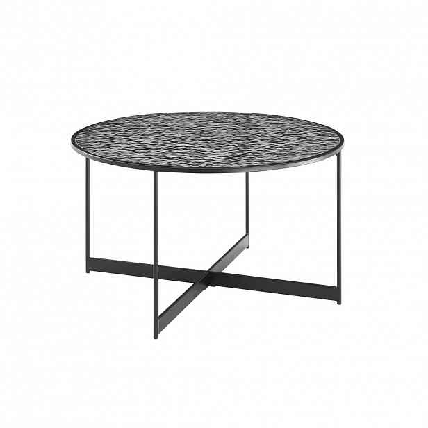 Livetastic KONFERENČNÍ STOLEK, černá, kov, sklo, 80/80/45 cm