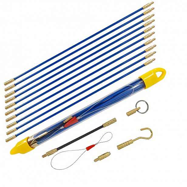 TEMU 4mm*32cm Sklolaminátová Duct Rod Elektrická Kabelová Vytahovátka Sklolaminátová Rybí Páska Duct Rodder Push Pull Rod 10ks