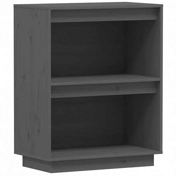 vidaXL Konzolová skříňka šedá 60 x 34 x 75 cm masivní borové dřevo