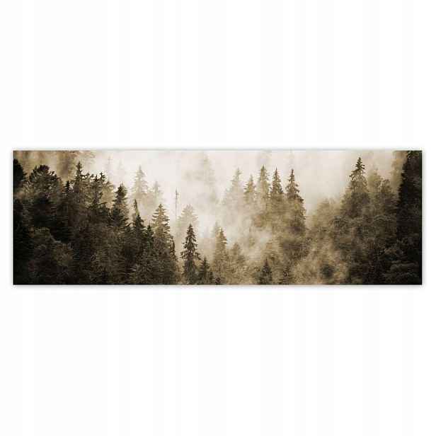 Fototapety 200x66 Krajina Sépie Hory Mlha