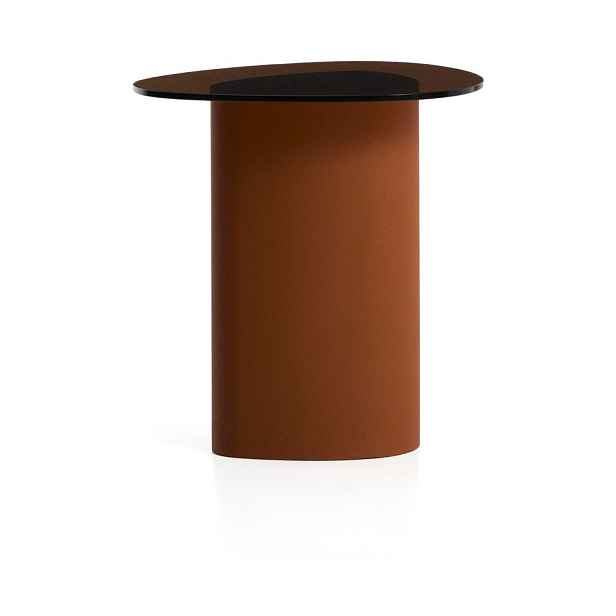 Odkládací stolek se skleněnou deskou 47x48 cm Olir – Kave Home