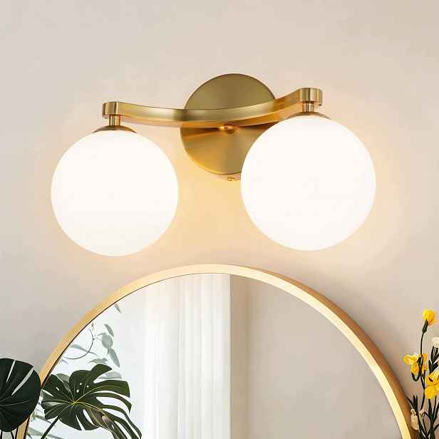 Nástěnné svítidlo E27 Zlatá Nastavitelná lampa Kula