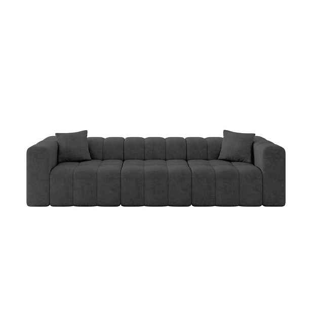 ALTDECOR POHOVKA 3-MÍSTNÁ DONY-3 315x90x71 cm Tmavě šedá Velur