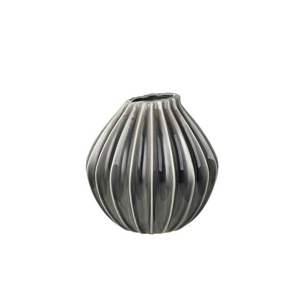 Keramická váza 25 cm Broste WIDE - kouřová