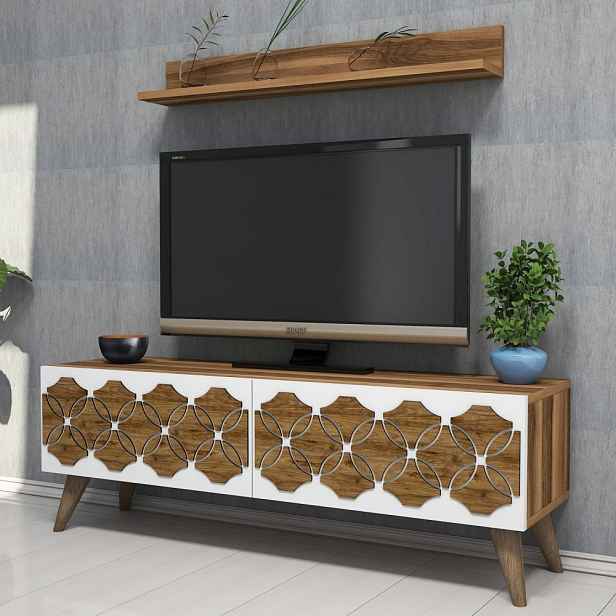 TV stěna / Sestava pod TV Nisan - Walnut