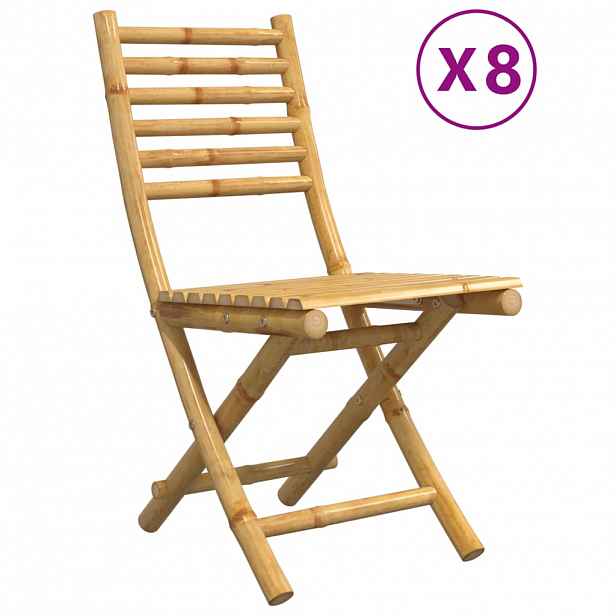 vidaXL Skládací židle 8 ks 43x54x88 cm bambus