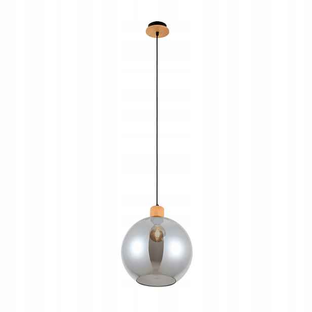Závěsná lampa koule dřevěné prvky do obývacího pokoje 1xE27 25W Potan Italux
