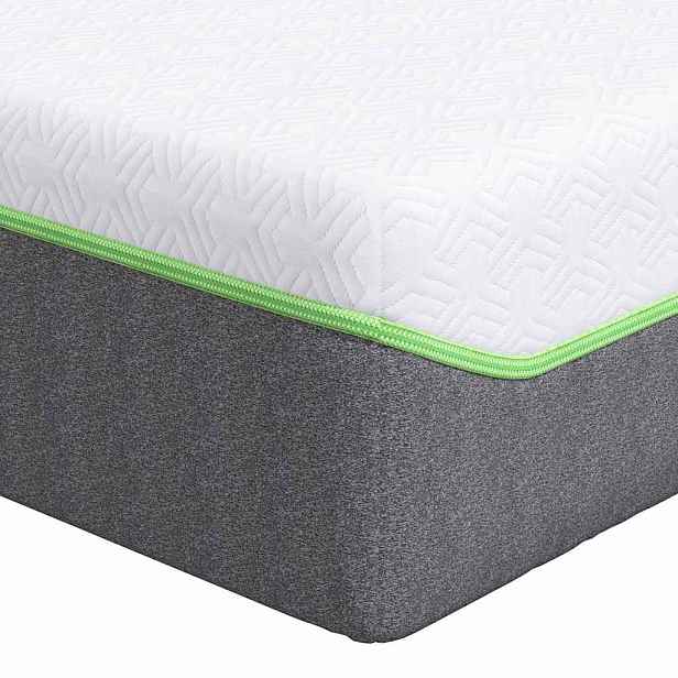 vidaXL Matrace Bílá a šedá 140 x 200 cm Žakárová tkanina