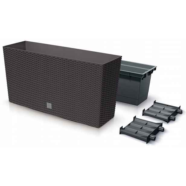 Květináč plast Prosperplast 77x23,5x40 cm Rato Case M hnědý