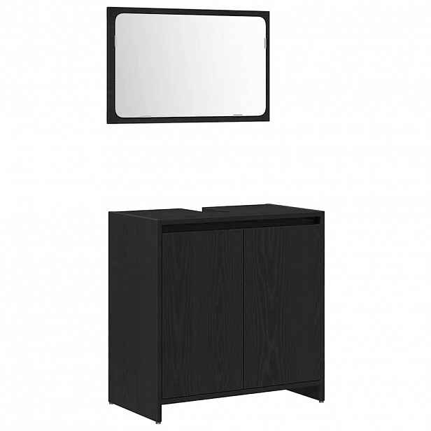 vidaXL Koupelnová skříň Černý dub 60 x 33 x 60 cm Kompozitní dřevo