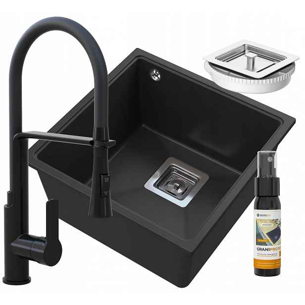 Dřez Závěsné Granitové Sada Kohoutků Kuchyně Napo