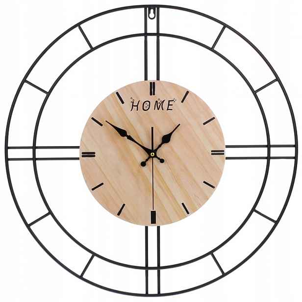 Kovové nástěnné hodiny Vintage Římské na zeď Loft 60 cm