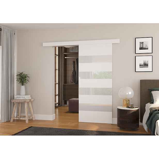 Posuvné dveře 96 cm EABRIX - bílé
