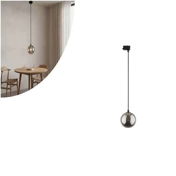 Černá závěsná kolejnicová lampa Tracer industriální nad stůl Tk Lighting