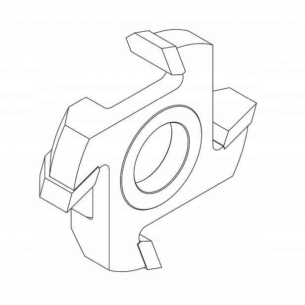 Faba Boční fréza pro podlahovou desku Z4 Hss 152x40 mm Typ B Pravá