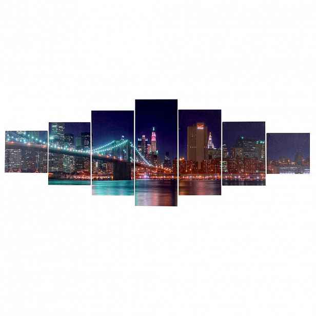 MCW PLÁTNĚNÝ OBRAZ XL NEW YORK 7 KS. Multicolor