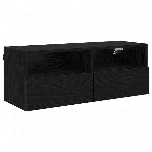 vidaXL TV wall cabinet 80 x 30 x 30 cm Černý dub Kompozitní dřevo