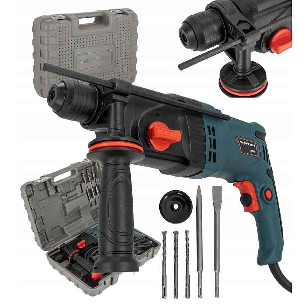 Vrtačka Sds Plus 900W 4 funkce 2,4J kufr příslušenství Tryton TMM900K