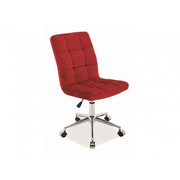 AKCE Vínové kancelářské křeslo Q-020 VELVET II. jakost
