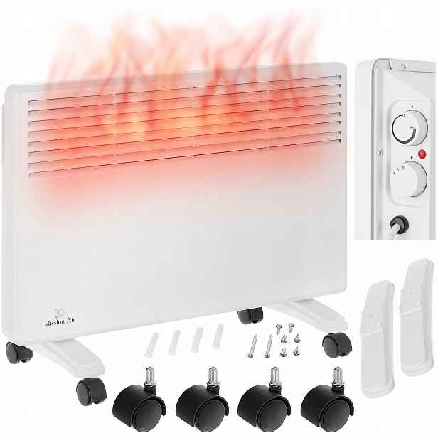 Elektrický nástěnný konvektorový ohřívač Termostat Energeticky Úsporný 1500 W