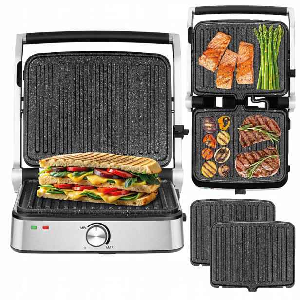 Elektrický Opékač Grilů pro sendviče Panini Regulace až do 220 °C 2000 W