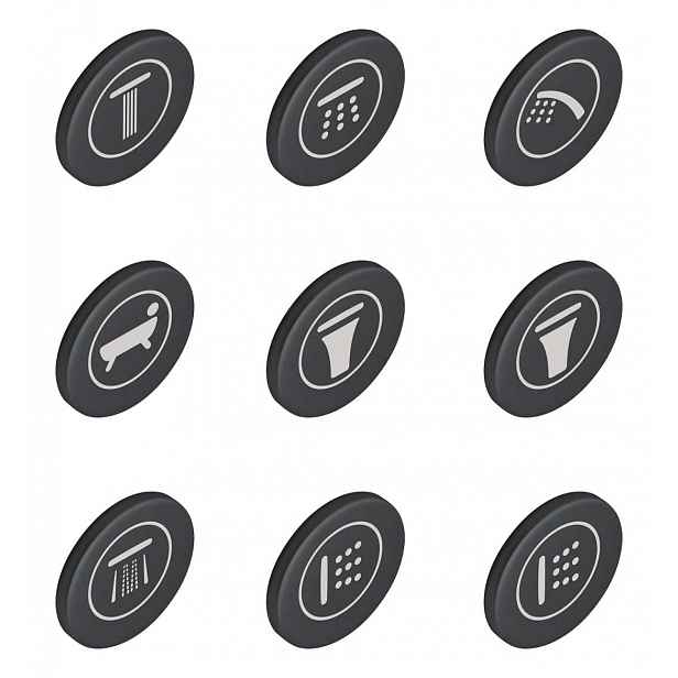 Grohe - Krytky symbolů pro baterie SmartControl, 9 ks 14077XH0