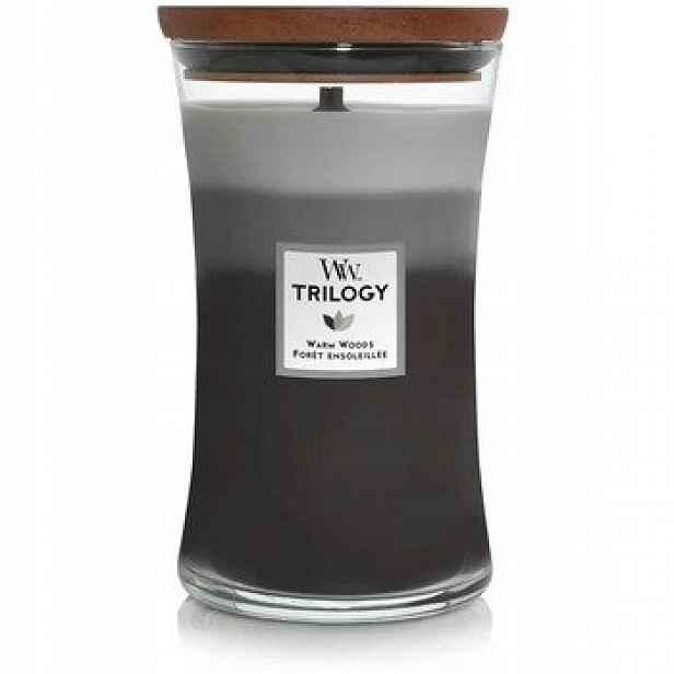 WoodWick Vonná svíčka Trilogy Fireside, Redwood, Sandalwood Clove 609 g 2