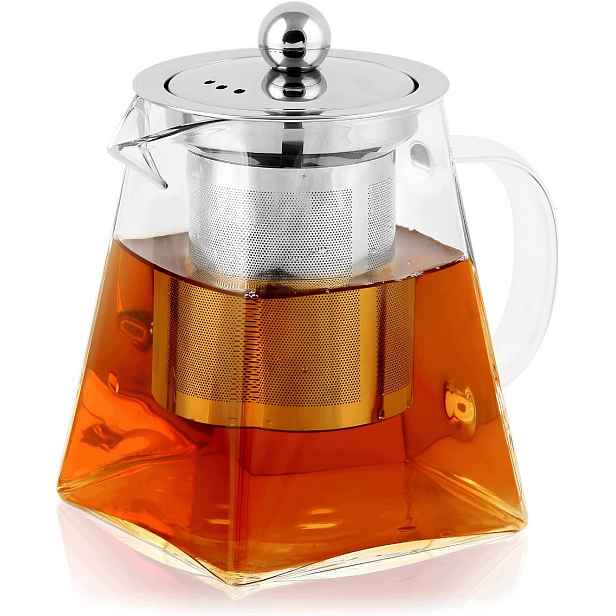 Konvice Na Čaj 500 ML S Ocelovým Sítkem Skleněná