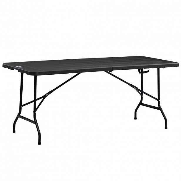 Outsunny ZAHRADNÍ STŮL, tmavě šedý, ocel, HDPE