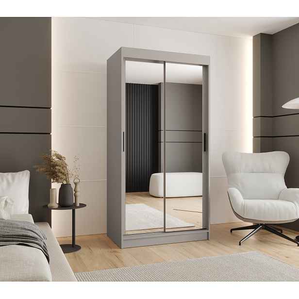 Šatní skříň Abi Rubino T3 Rozměry: 100 cm, Barva korpusu + barva dveří: Kašmír