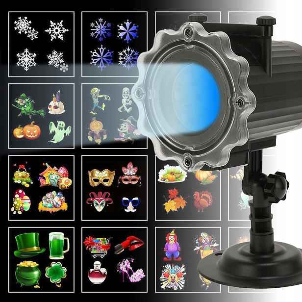 Zahradní Led projektor s 16 vzory – světelné dekorace