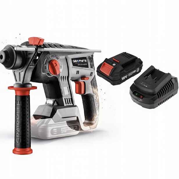 Graphite Vrtací Kladivo Akumulátor 2AH Bezkartáčové 18V Udar 2.2J 58G027