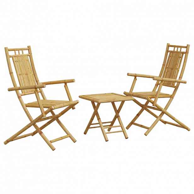 vidaXL 3dílný bistro set bambus