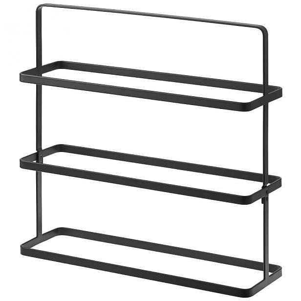 Černý široký stojan na boty YAMAZAKI Tower Shoe Rack