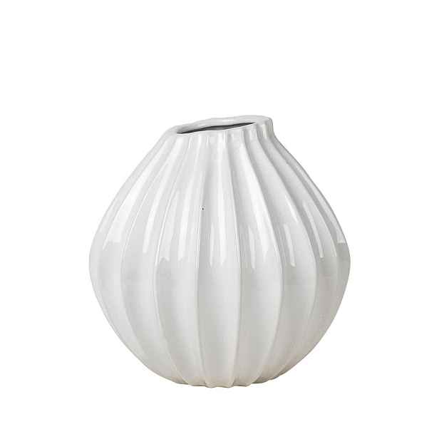 Váza 25 cm Broste WIDE - slonová kost