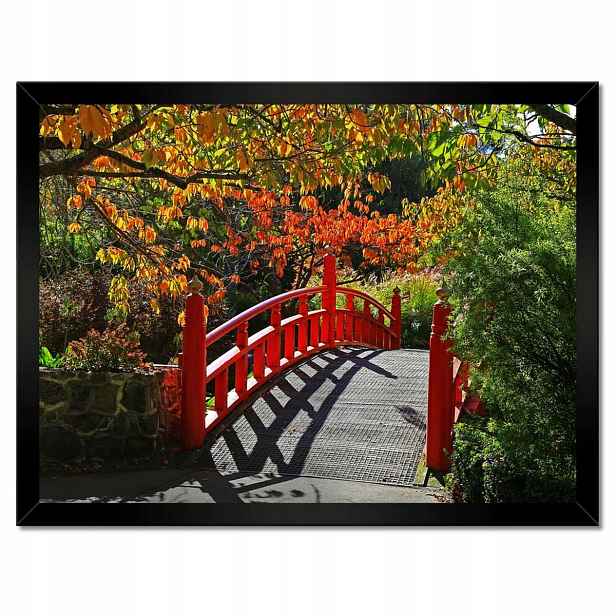 Plakáty v rámu 40x30 Červený japonský most